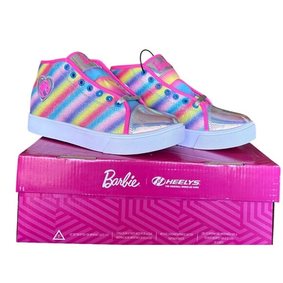 Heelys Other - Heelys Little Girls Veloz Barbie High Top Wheeled Sneakers Size Youth 8 LDS 9
